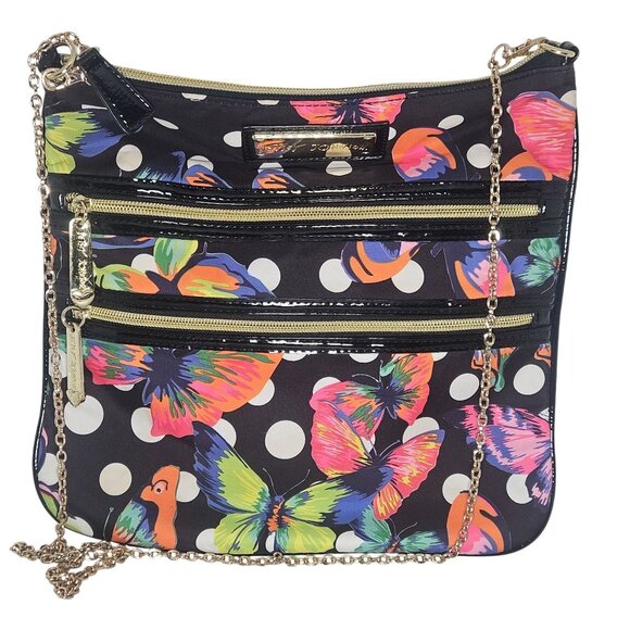 Betsey Johnson Butterfly Crossbody Bag Chain Strap Boho Dopamine Dressing Goth - Picture 3 of 10